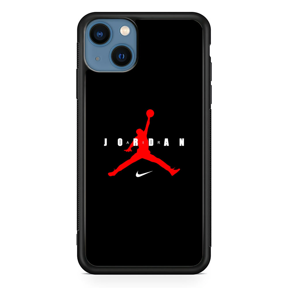 Nike X Air Jordan Logo iPhone 13 Case-Mobile Phone Case-Rubber Black (2D Case)-Altracase