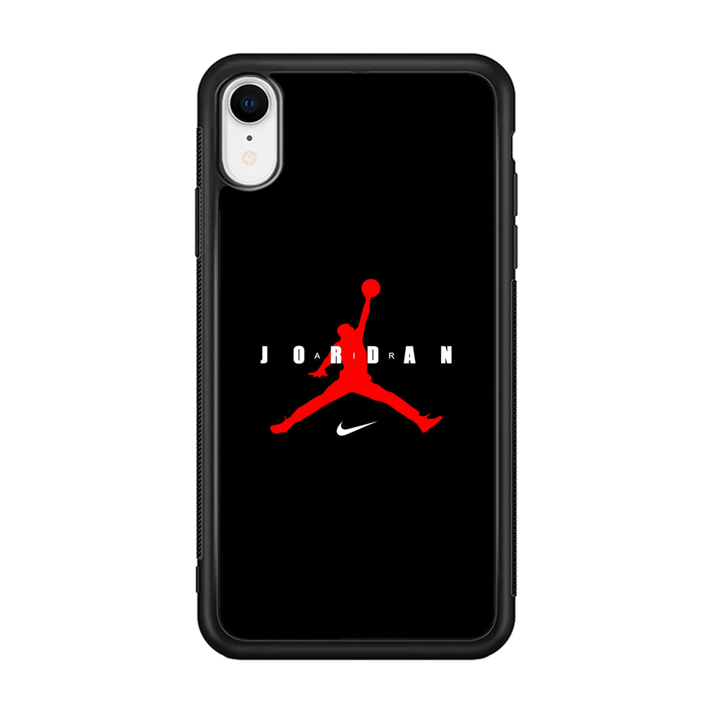 Nike X Air Jordan Logo iPhone XR Case-Mobile Phone Case-Rubber Black (2D Case)-Altracase