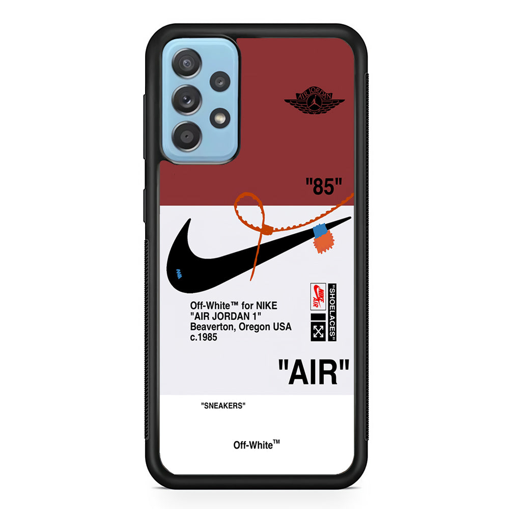 Nike X Air Jordan Red Samsung Galaxy A72 Case-Mobile Phone Case-Rubber Black (2D Case)-Altracase