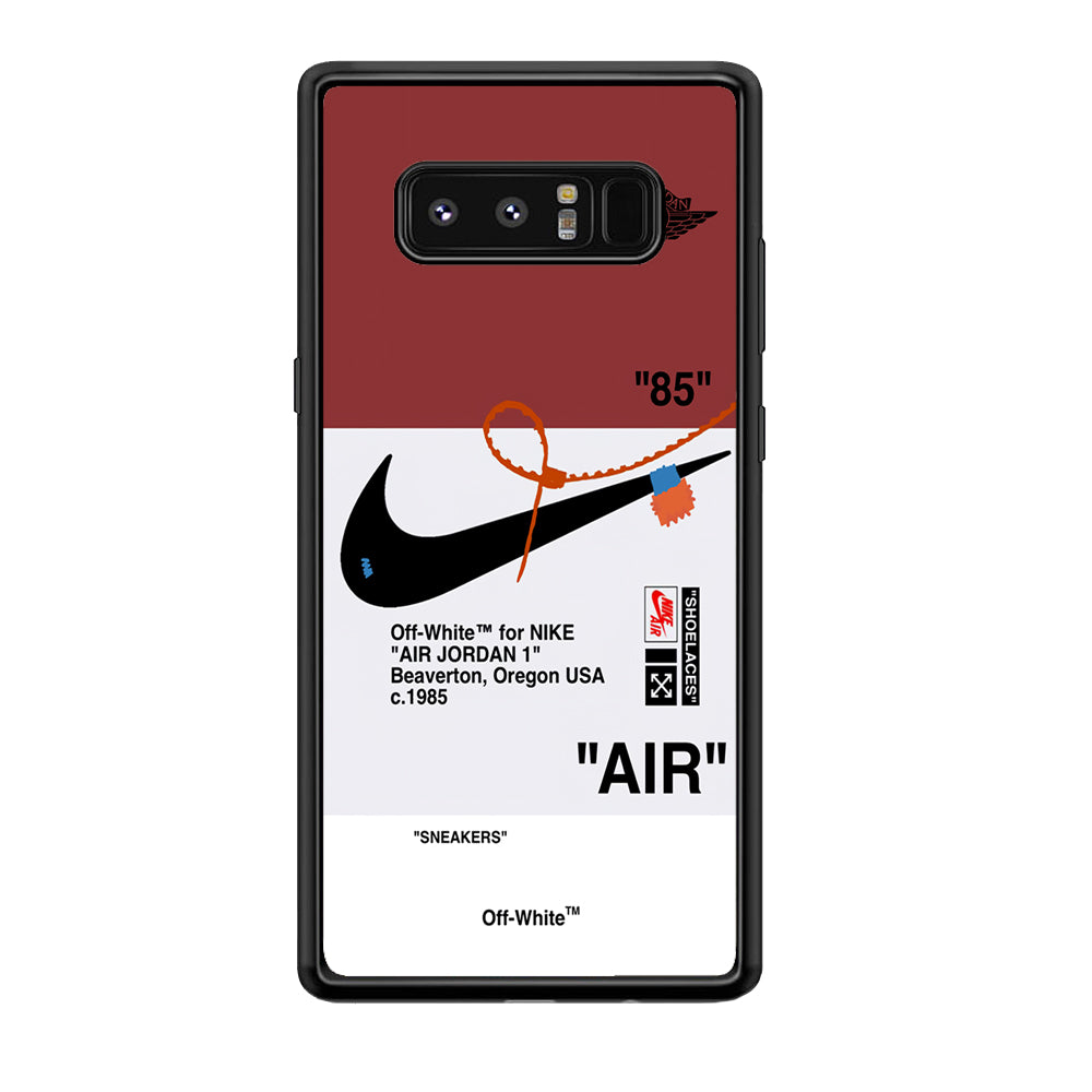 Nike X Air Jordan Red Samsung Galaxy Note 8 Case-Mobile Phone Case-Rubber Black (2D Case)-Altracase