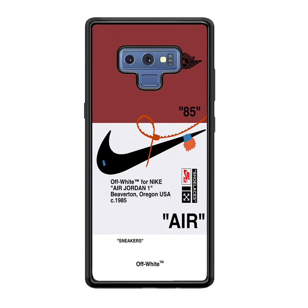 Nike X Air Jordan Red Samsung Galaxy Note 9 Case-Mobile Phone Case-Rubber Black (2D Case)-Altracase