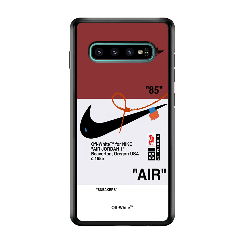 Nike X Air Jordan Red Samsung Galaxy S10 Case-Mobile Phone Case-Rubber Black (2D Case)-Altracase