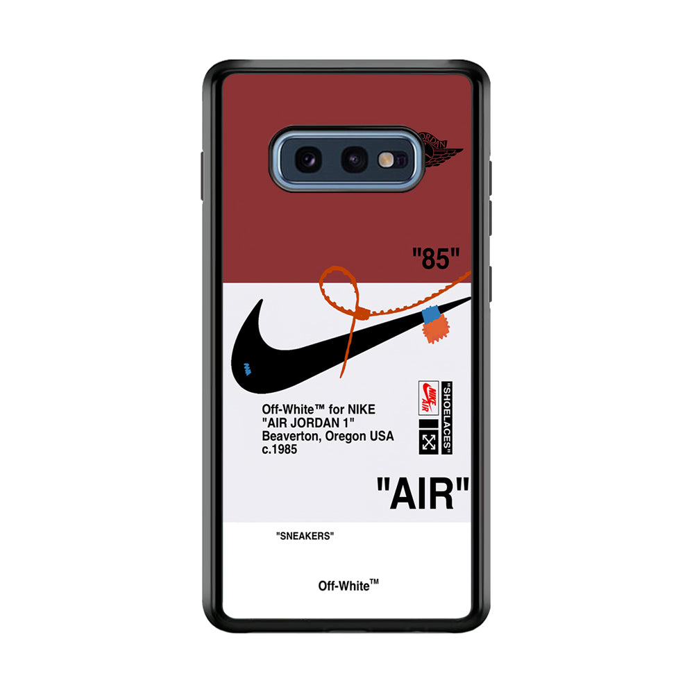 Nike X Air Jordan Red Samsung Galaxy S10E Case-Mobile Phone Case-Rubber Black (2D Case)-Altracase