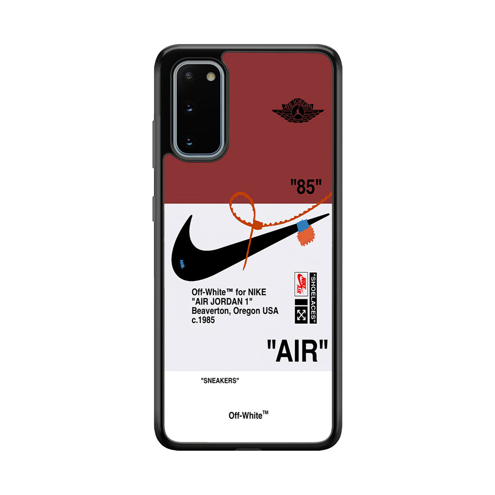 Nike X Air Jordan Red Samsung Galaxy S20 Case-Mobile Phone Case-Rubber Black (2D Case)-Altracase