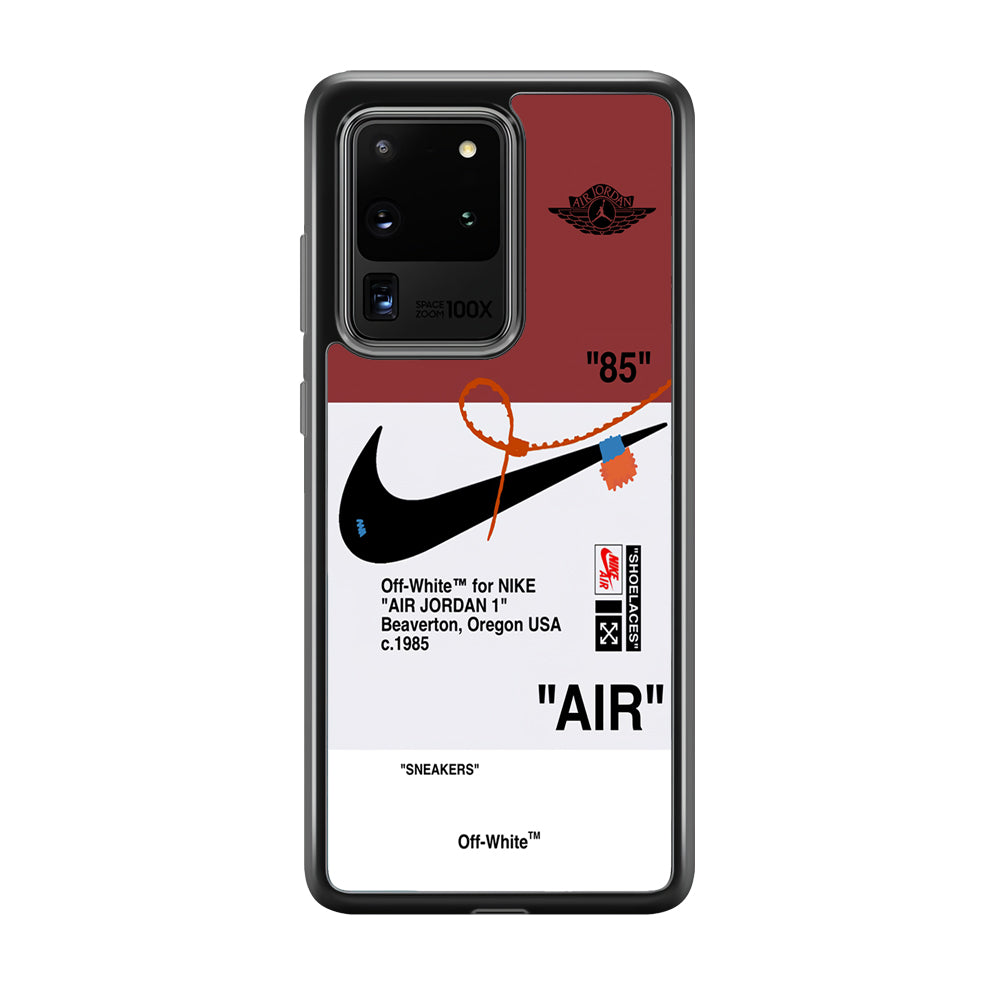 Nike X Air Jordan Red Samsung Galaxy S20 Ultra Case-Mobile Phone Case-Rubber Black (2D Case)-Altracase