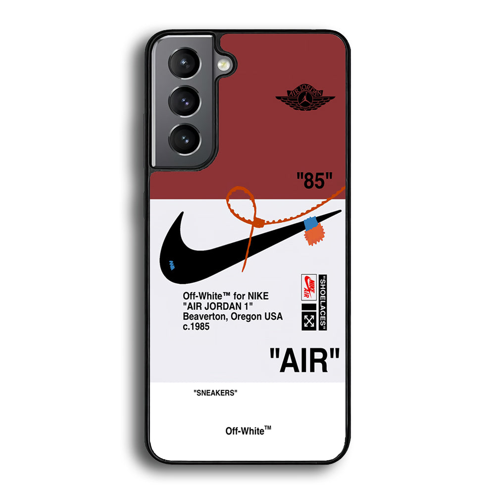 Nike X Air Jordan Red Samsung Galaxy S23 Case-Mobile Phone Case-Rubber Black (2D Case)-Altracase