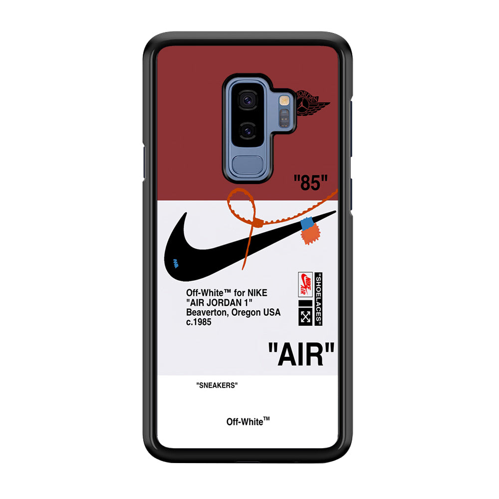 Nike X Air Jordan Red Samsung Galaxy S9 Plus Case-Mobile Phone Case-Rubber Black (2D Case)-Altracase