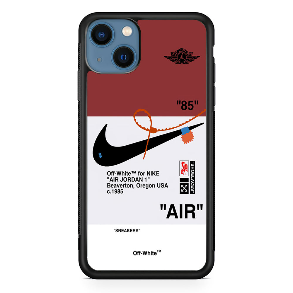 Nike X Air Jordan Red iPhone 14 Case-Mobile Phone Case-Rubber Black (2D Case)-Altracase