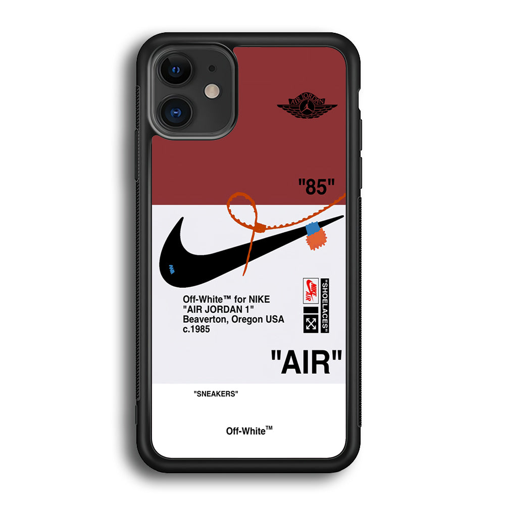 Nike X Air Jordan Red iPhone 12 Case-Mobile Phone Case-Rubber Black (2D Case)-Altracase