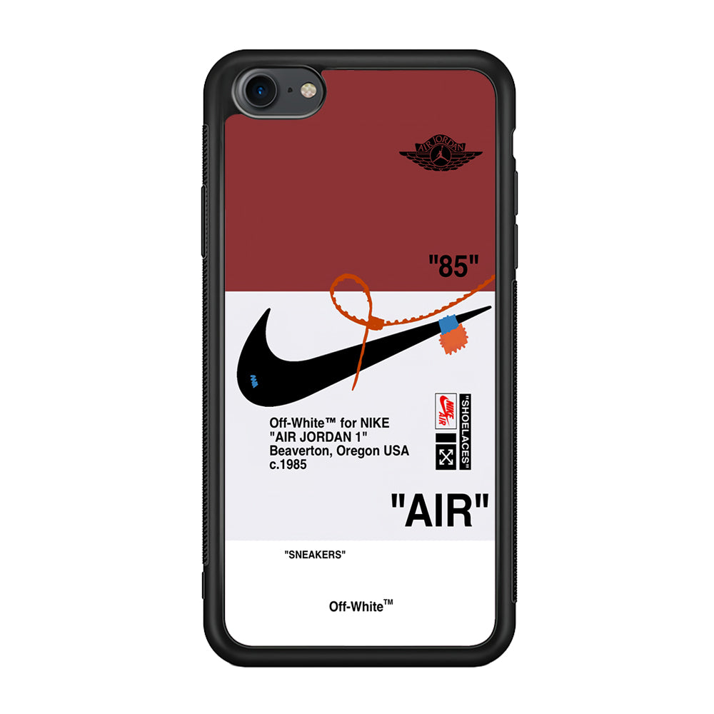 Nike X Air Jordan Red iPhone SE 3 2022 Case-Mobile Phone Case-Rubber Black (2D Case)-Altracase