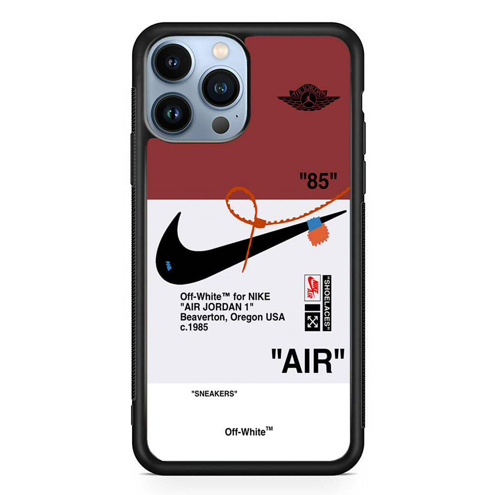Nike X Air Jordan Red iPhone 15 Pro Case-Mobile Phone Case-Rubber Black (2D Case)-Altracase