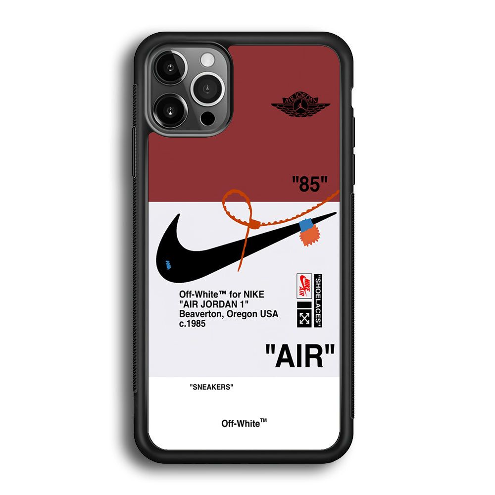 Nike X Air Jordan Red iPhone 12 Pro Case-Mobile Phone Case-Rubber Black (2D Case)-Altracase