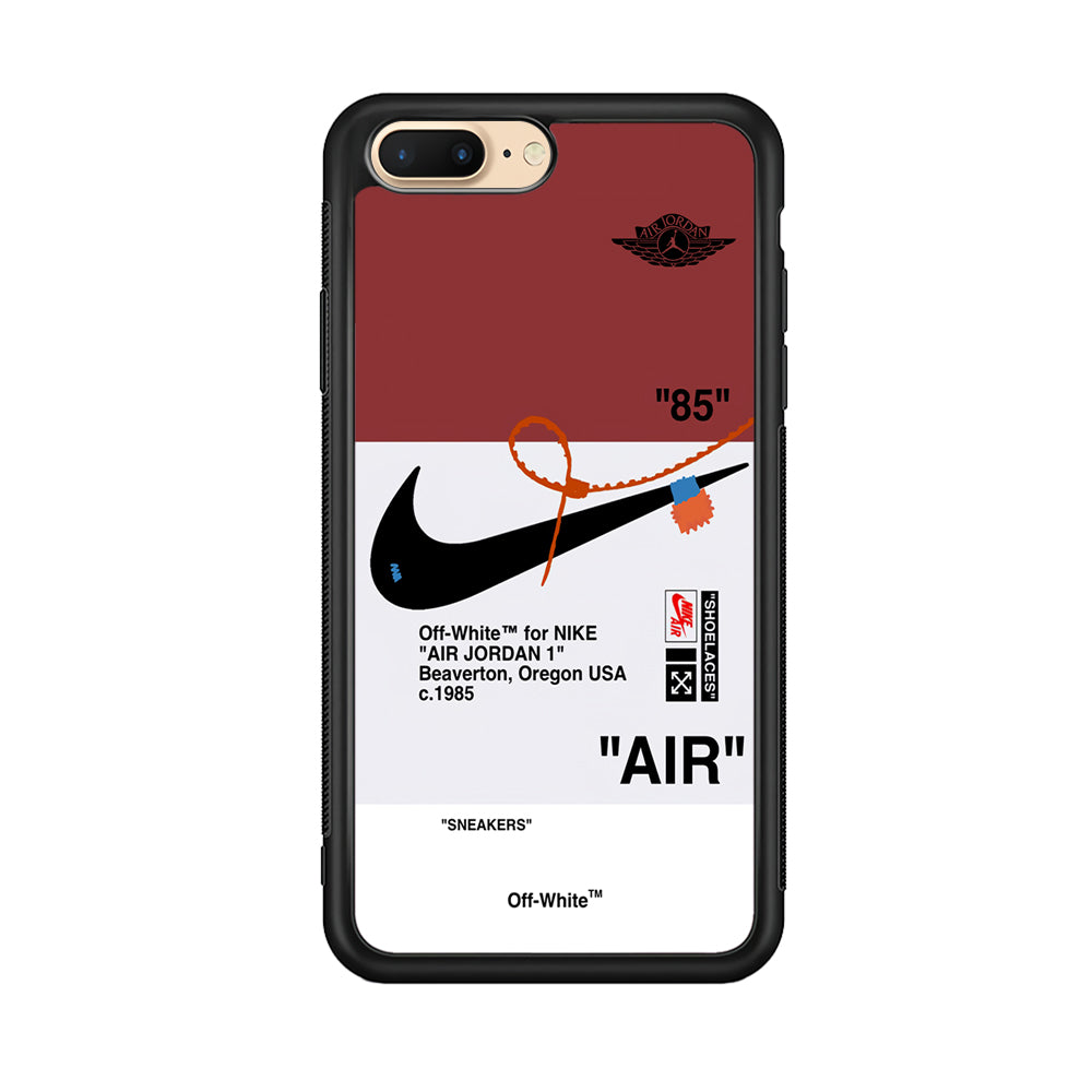 Nike X Air Jordan Red iPhone 8 Plus Case-Mobile Phone Case-Rubber Black (2D Case)-Altracase