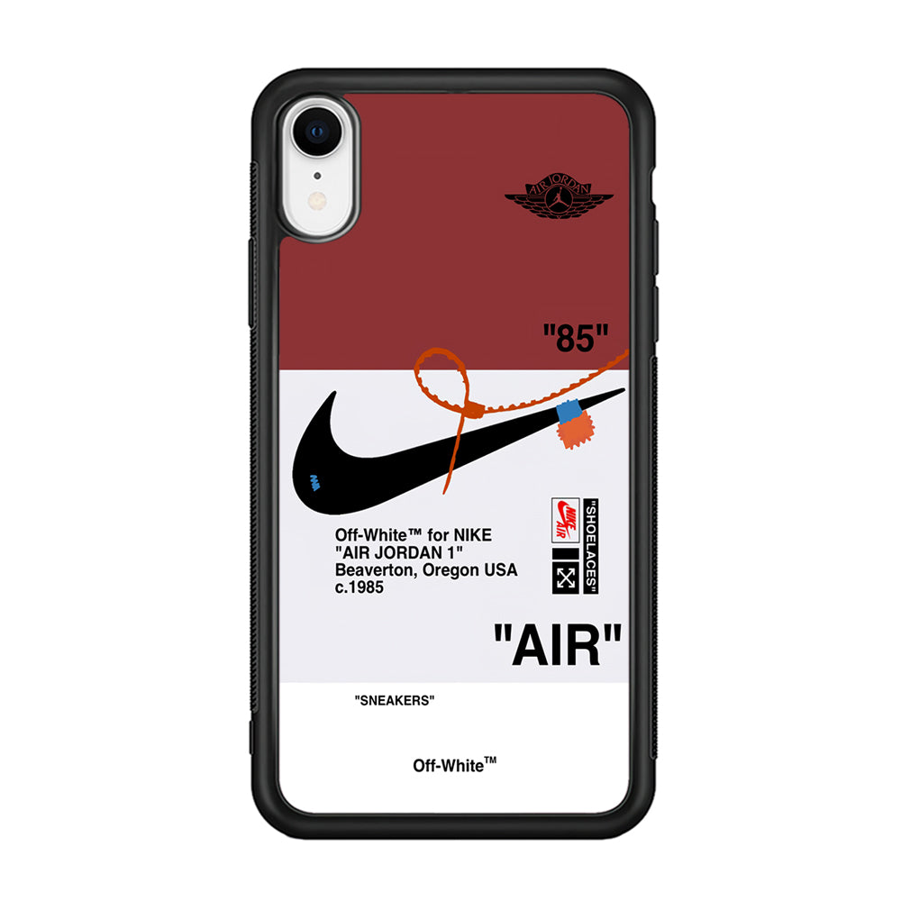 Nike X Air Jordan Red iPhone XR Case-Mobile Phone Case-Rubber Black (2D Case)-Altracase