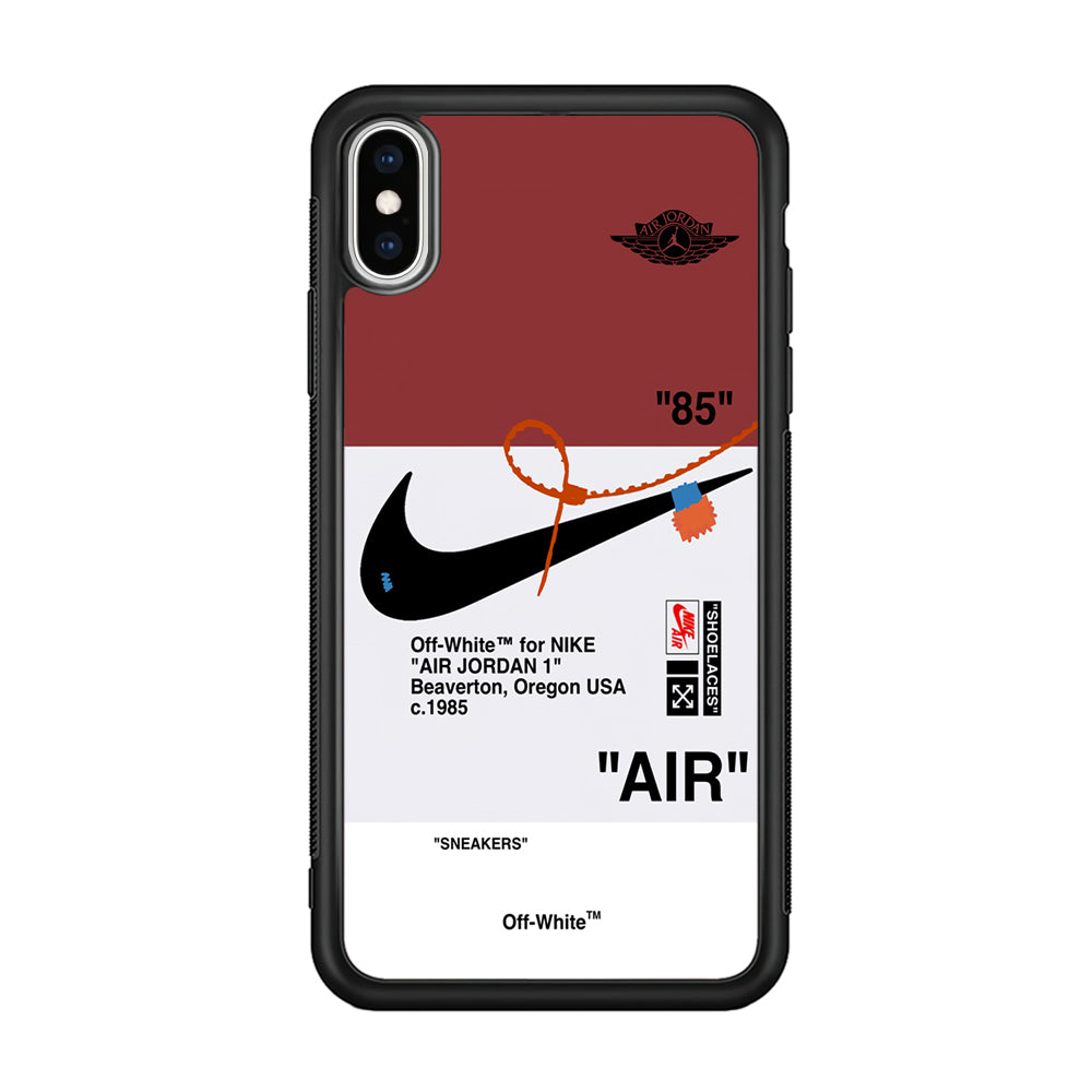 Nike X Air Jordan Red iPhone Xs Case-Mobile Phone Case-Rubber Black (2D Case)-Altracase