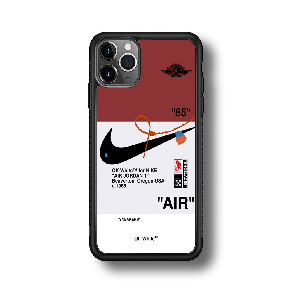 Nike X Air Jordan Red iPhone 11 Pro Max Case-Mobile Phone Case-Rubber Black (2D Case)-Altracase