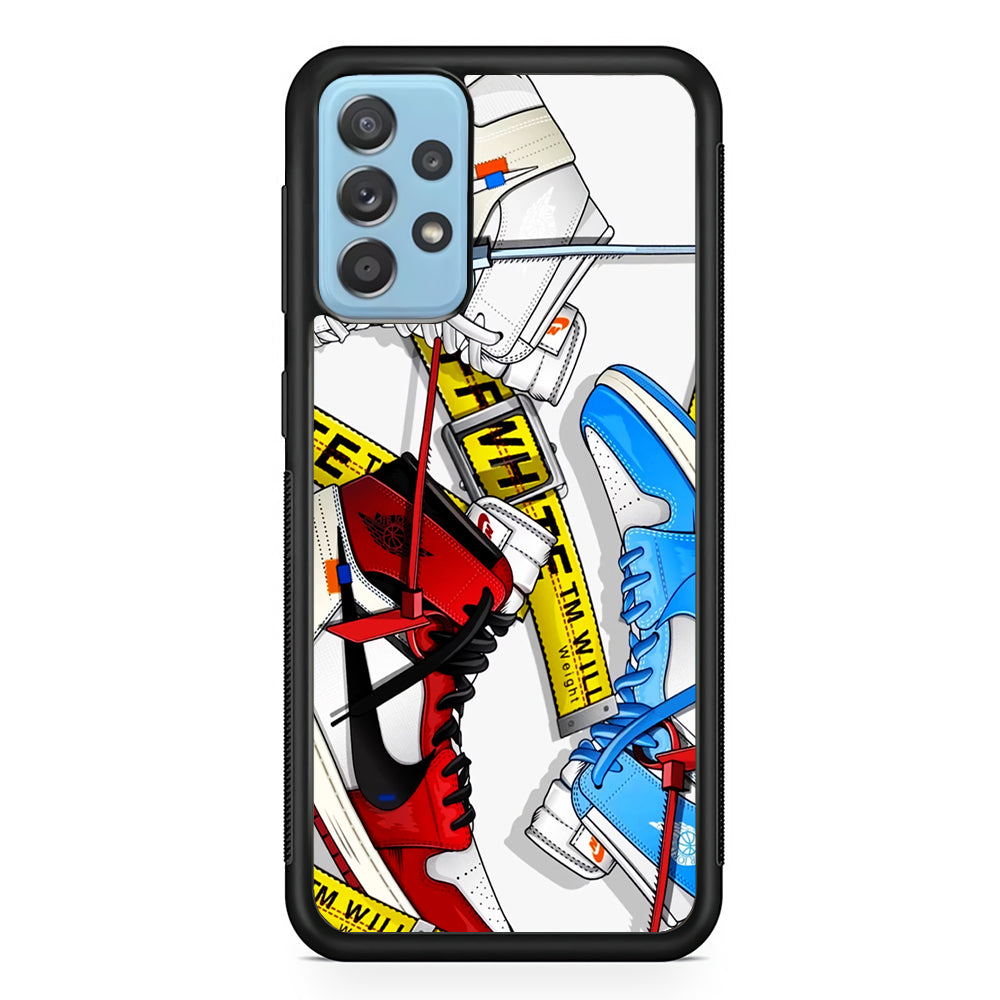 Nike X Air Jordan Shoes Collage Samsung Galaxy A52 Case-Mobile Phone Case-Rubber Black (2D Case)-Altracase