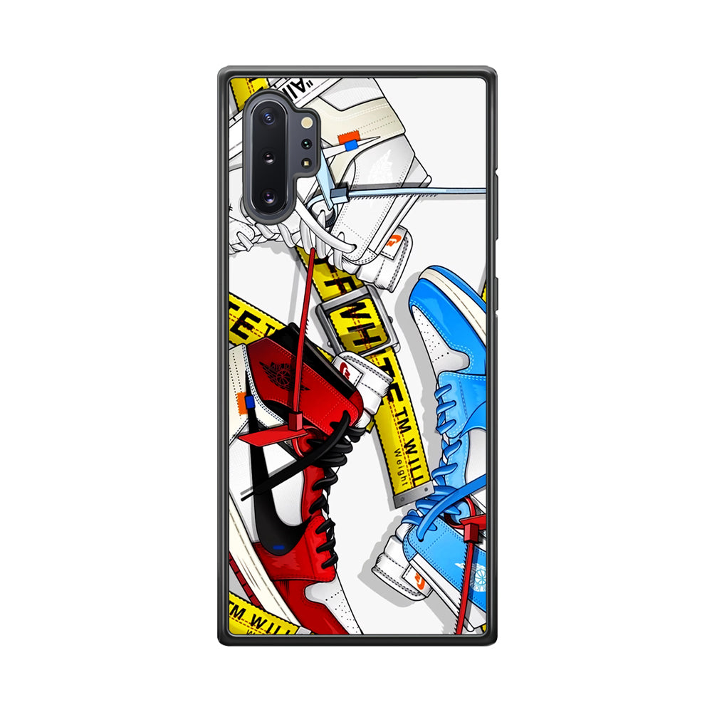 Nike X Air Jordan Shoes Collage Samsung Galaxy Note 10 Plus Case-Mobile Phone Case-Rubber Black (2D Case)-Altracase