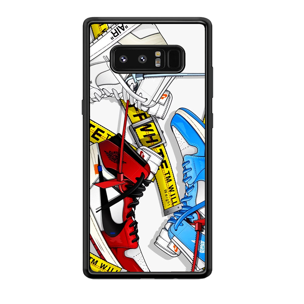 Nike X Air Jordan Shoes Collage Samsung Galaxy Note 8 Case-Mobile Phone Case-Rubber Black (2D Case)-Altracase