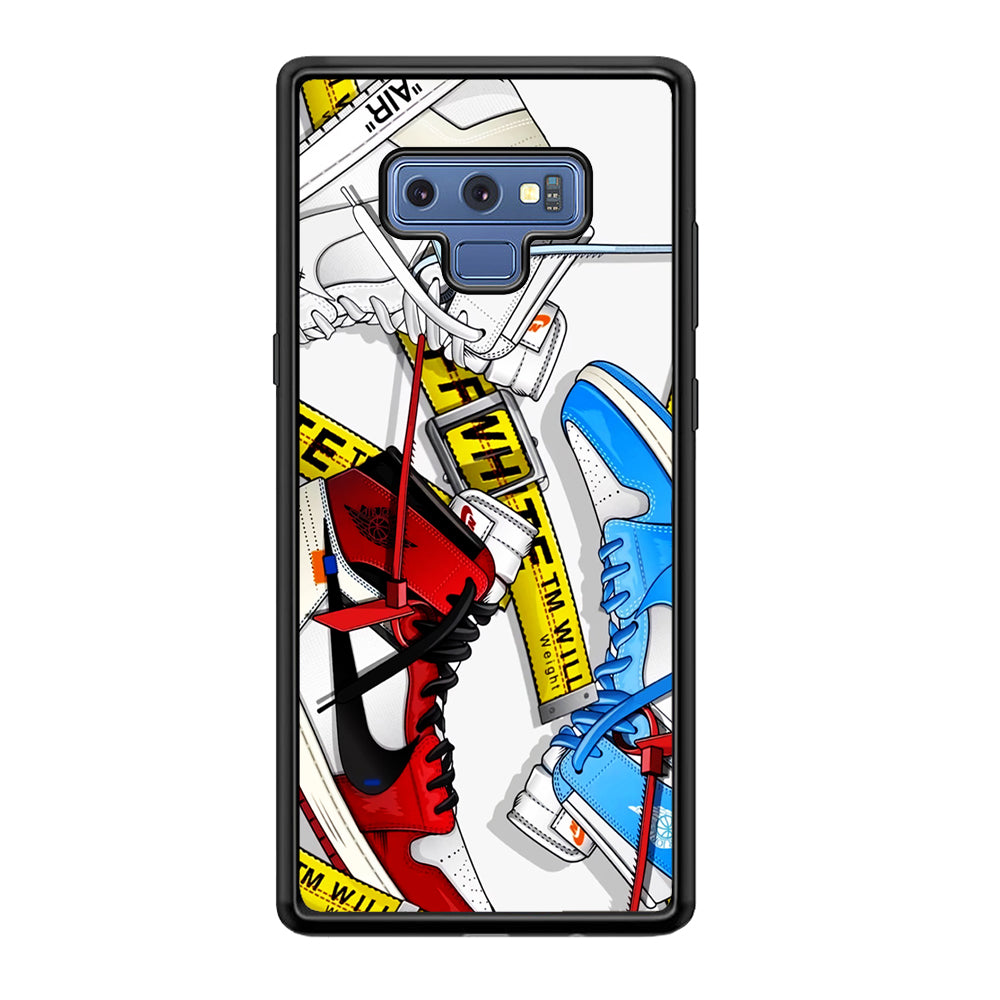 Nike X Air Jordan Shoes Collage Samsung Galaxy Note 9 Case-Mobile Phone Case-Rubber Black (2D Case)-Altracase