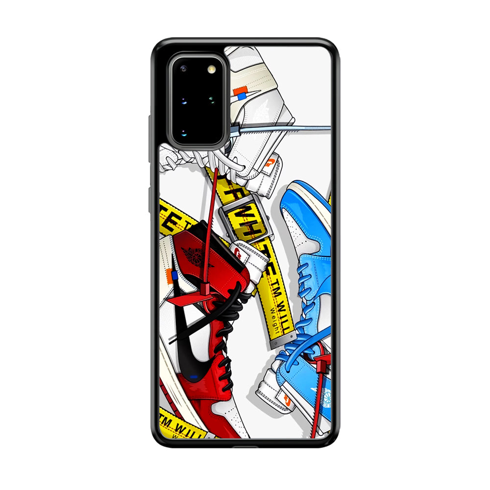 Nike X Air Jordan Shoes Collage Samsung Galaxy S20 Plus Case-Mobile Phone Case-Rubber Black (2D Case)-Altracase