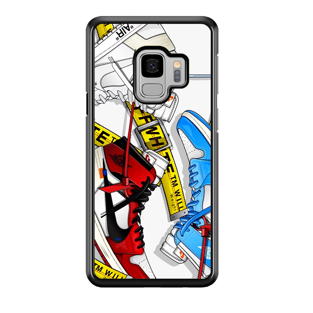 Nike X Air Jordan Shoes Collage Samsung Galaxy S9 Case-Mobile Phone Case-Rubber Black (2D Case)-Altracase