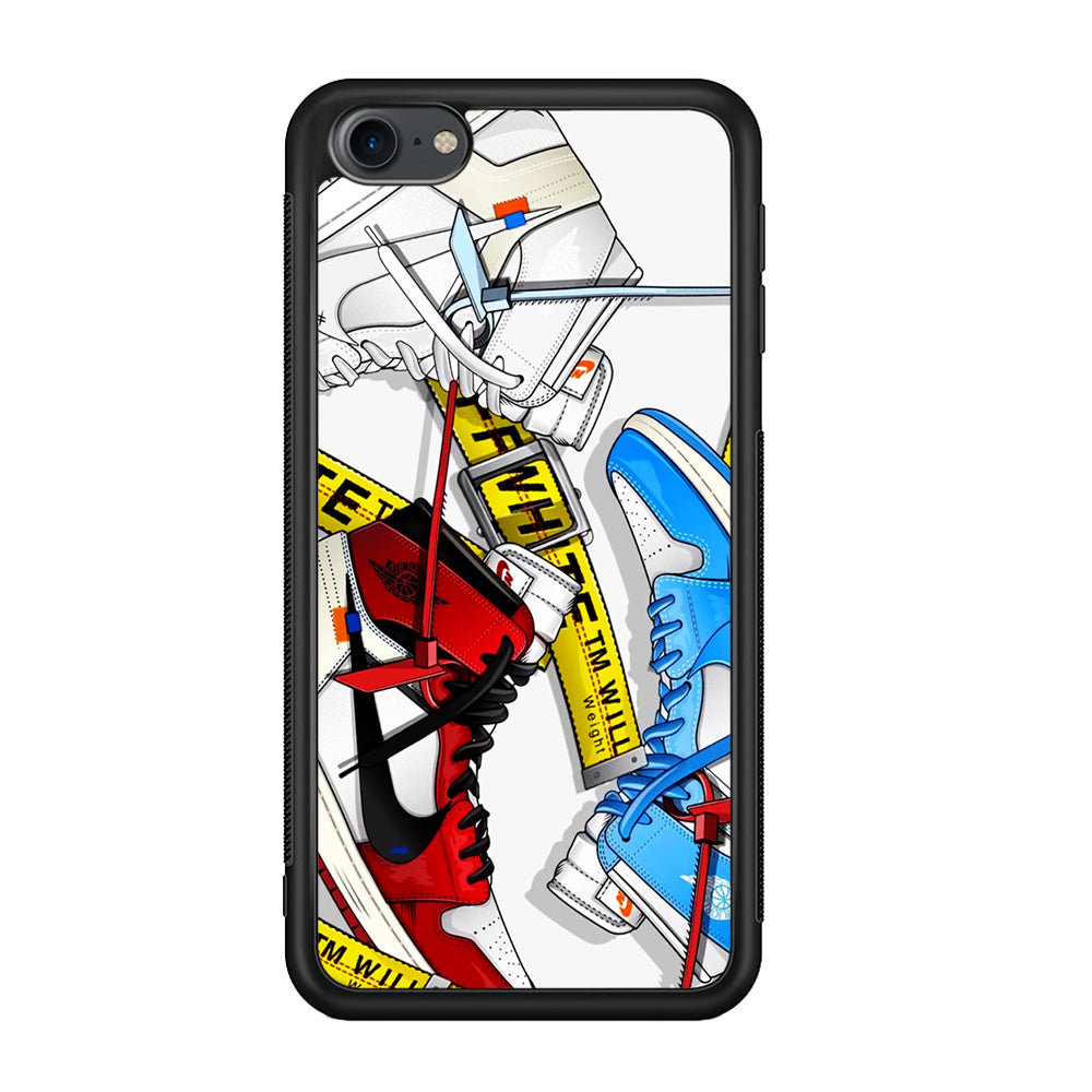 Nike X Air Jordan Shoes Collage iPod Touch 6 Case-Mobile Phone Case-Rubber Black (2D Case)-Altracase