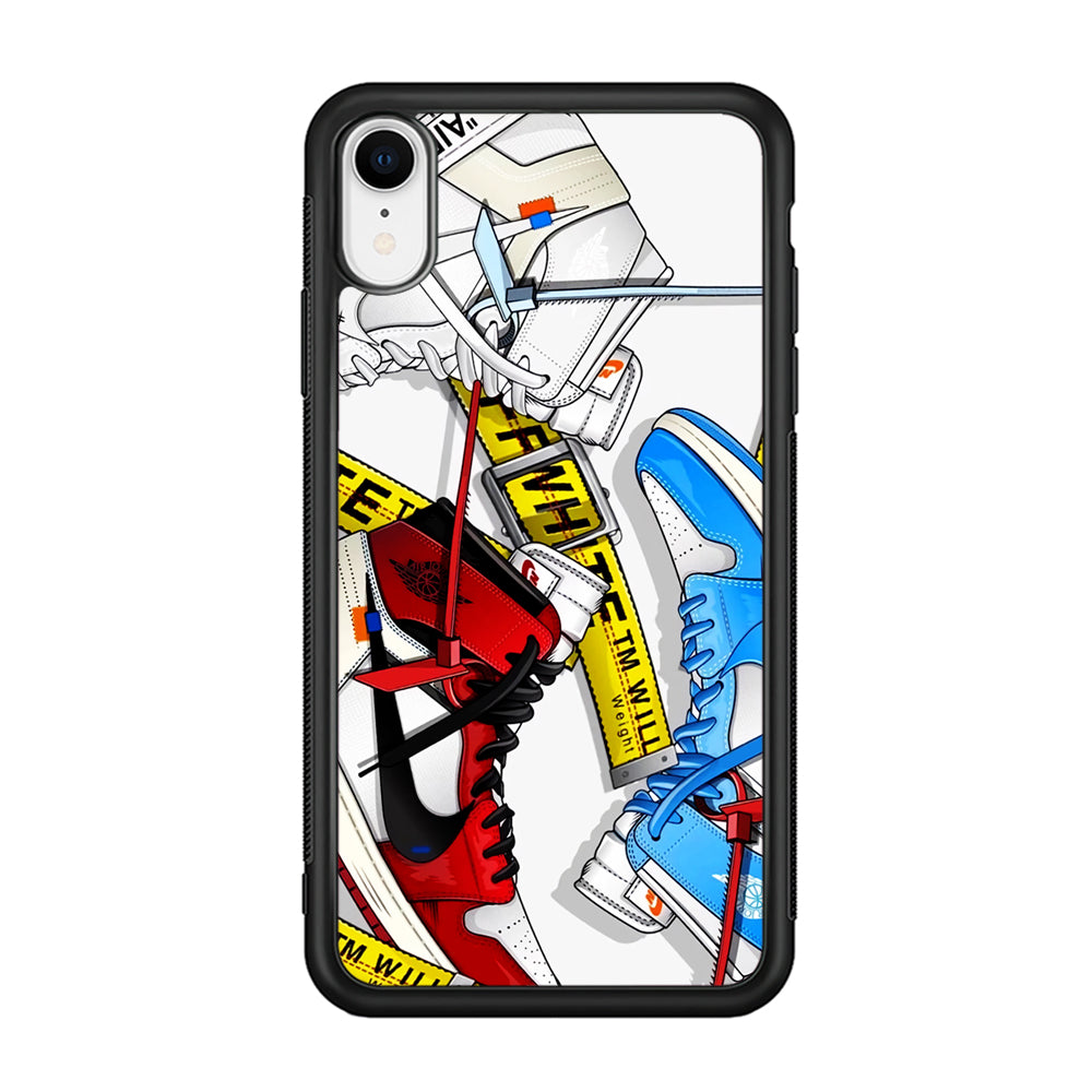 Nike X Air Jordan Shoes Collage iPhone XR Case-Mobile Phone Case-Rubber Black (2D Case)-Altracase