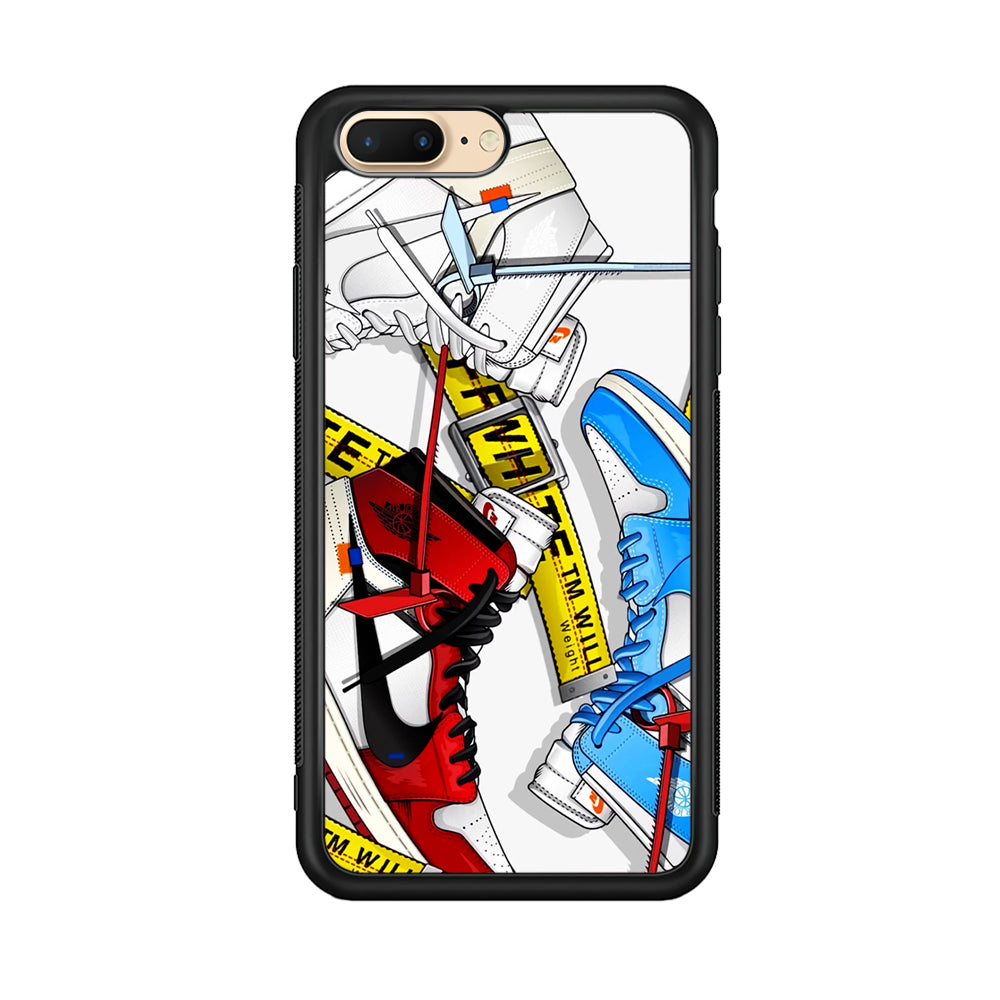 Nike X Air Jordan Shoes Collage iPhone 8 Plus Case-Mobile Phone Case-Rubber Black (2D Case)-Altracase