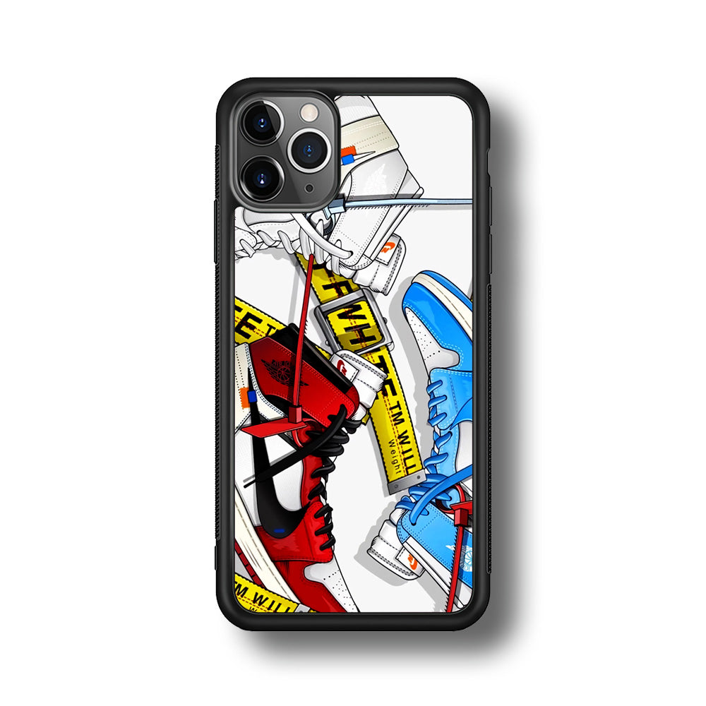 Nike X Air Jordan Shoes Collage iPhone 11 Pro Max Case-Mobile Phone Case-Rubber Black (2D Case)-Altracase