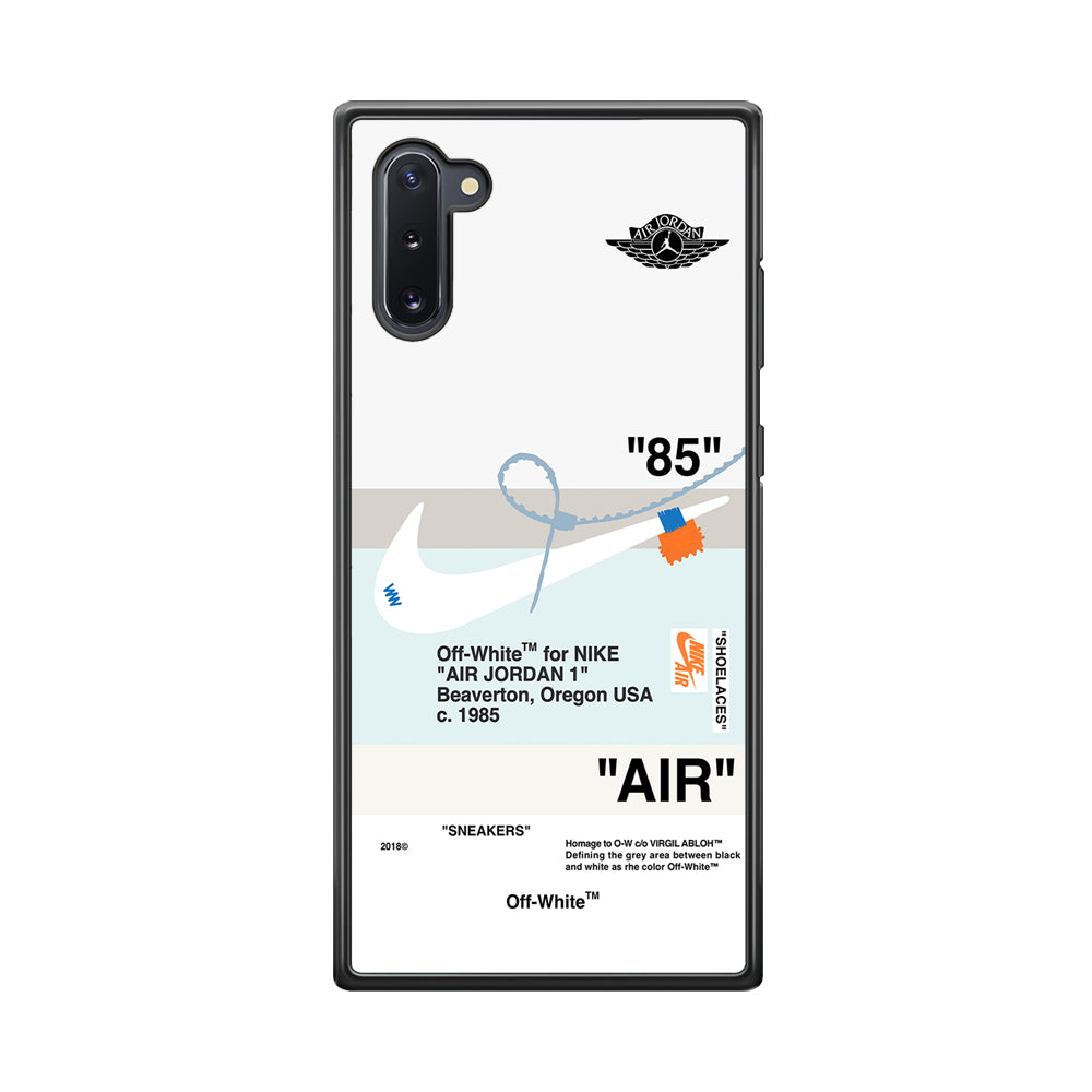 Nike X Air Jordan White Samsung Galaxy Note 10 Case-Mobile Phone Case-Rubber Black (2D Case)-Altracase