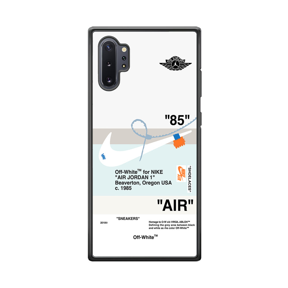 Nike X Air Jordan White Samsung Galaxy Note 10 Plus Case-Mobile Phone Case-Rubber Black (2D Case)-Altracase