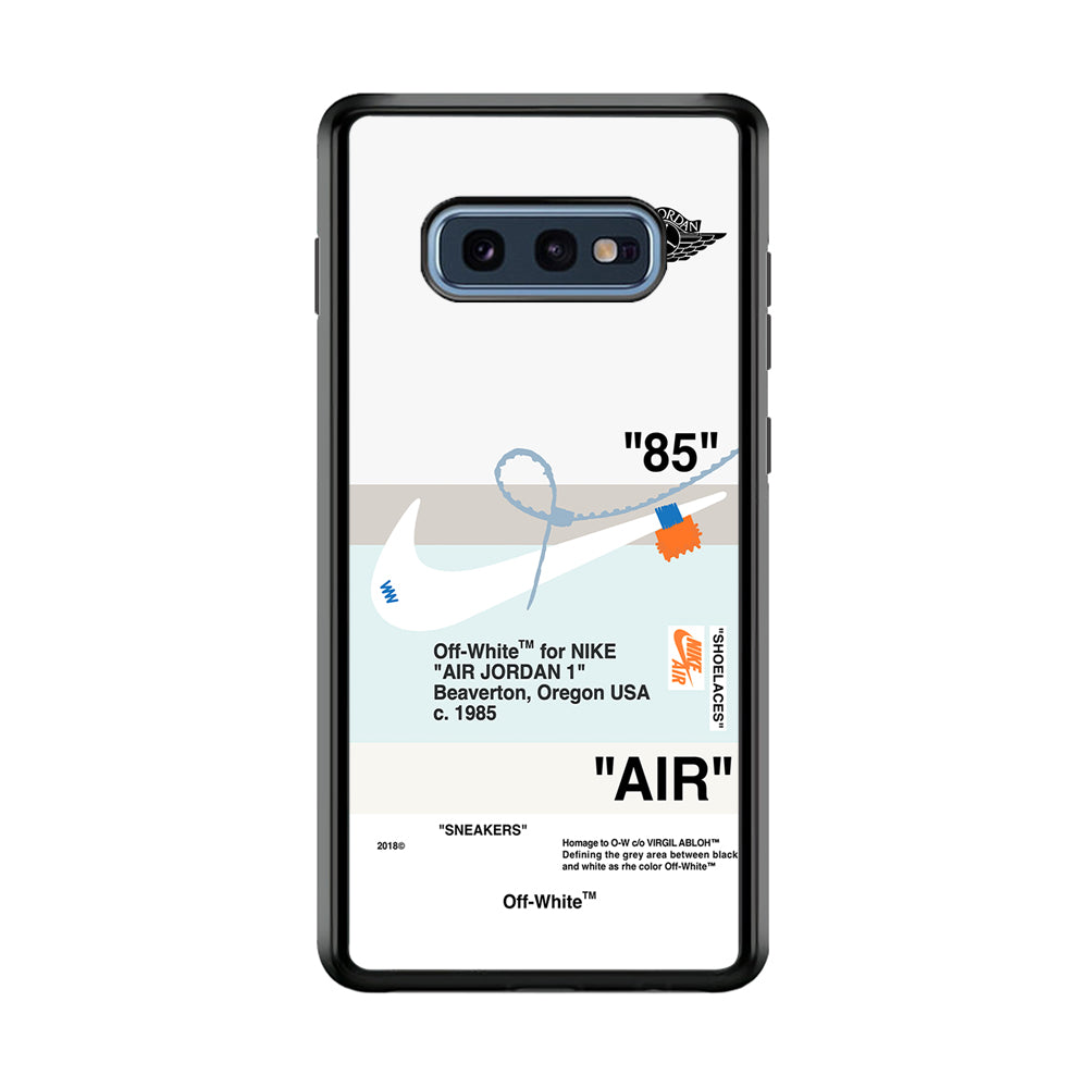 Nike X Air Jordan White Samsung Galaxy S10E Case-Mobile Phone Case-Rubber Black (2D Case)-Altracase