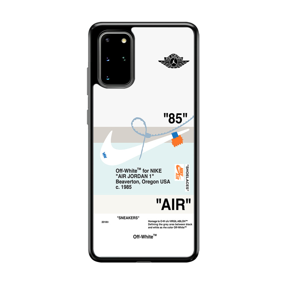 Nike X Air Jordan White Samsung Galaxy S20 Plus Case-Mobile Phone Case-Rubber Black (2D Case)-Altracase