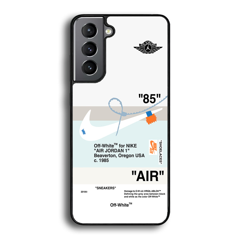 Nike X Air Jordan White Samsung Galaxy S21 Plus Case-Mobile Phone Case-Rubber Black (2D Case)-Altracase
