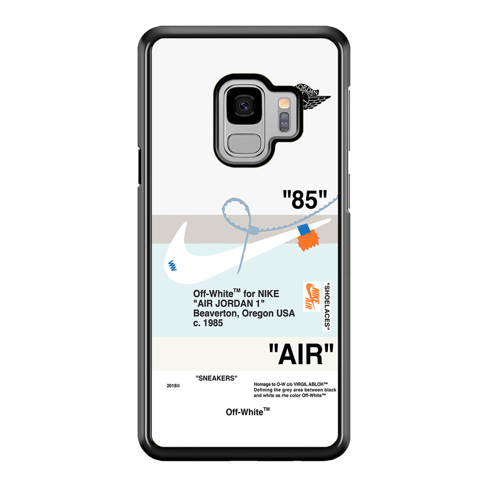 Nike X Air Jordan White Samsung Galaxy S9 Case-Mobile Phone Case-Rubber Black (2D Case)-Altracase