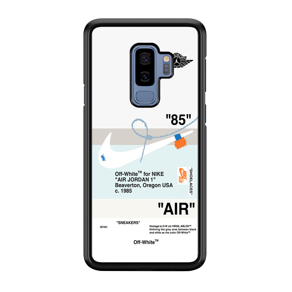 Nike X Air Jordan White Samsung Galaxy S9 Plus Case-Mobile Phone Case-Rubber Black (2D Case)-Altracase