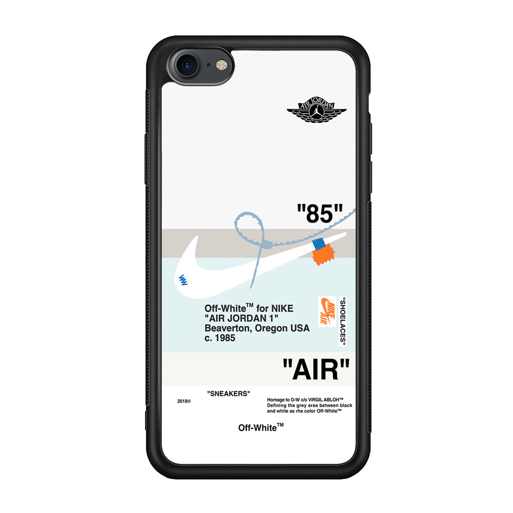 Nike X Air Jordan White iPhone 8 Case-Mobile Phone Case-Rubber Black (2D Case)-Altracase