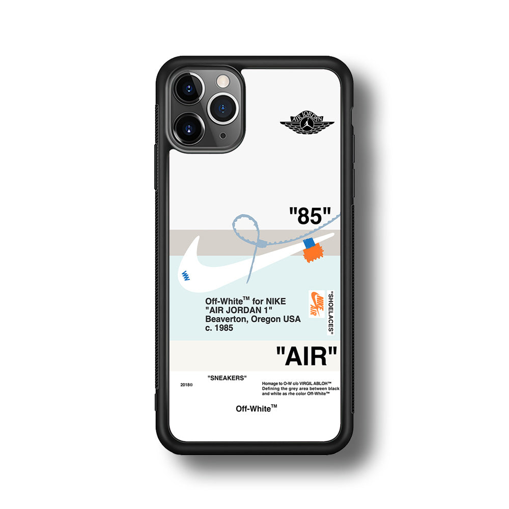 Nike X Air Jordan White iPhone 11 Pro Max Case-Mobile Phone Case-Rubber Black (2D Case)-Altracase