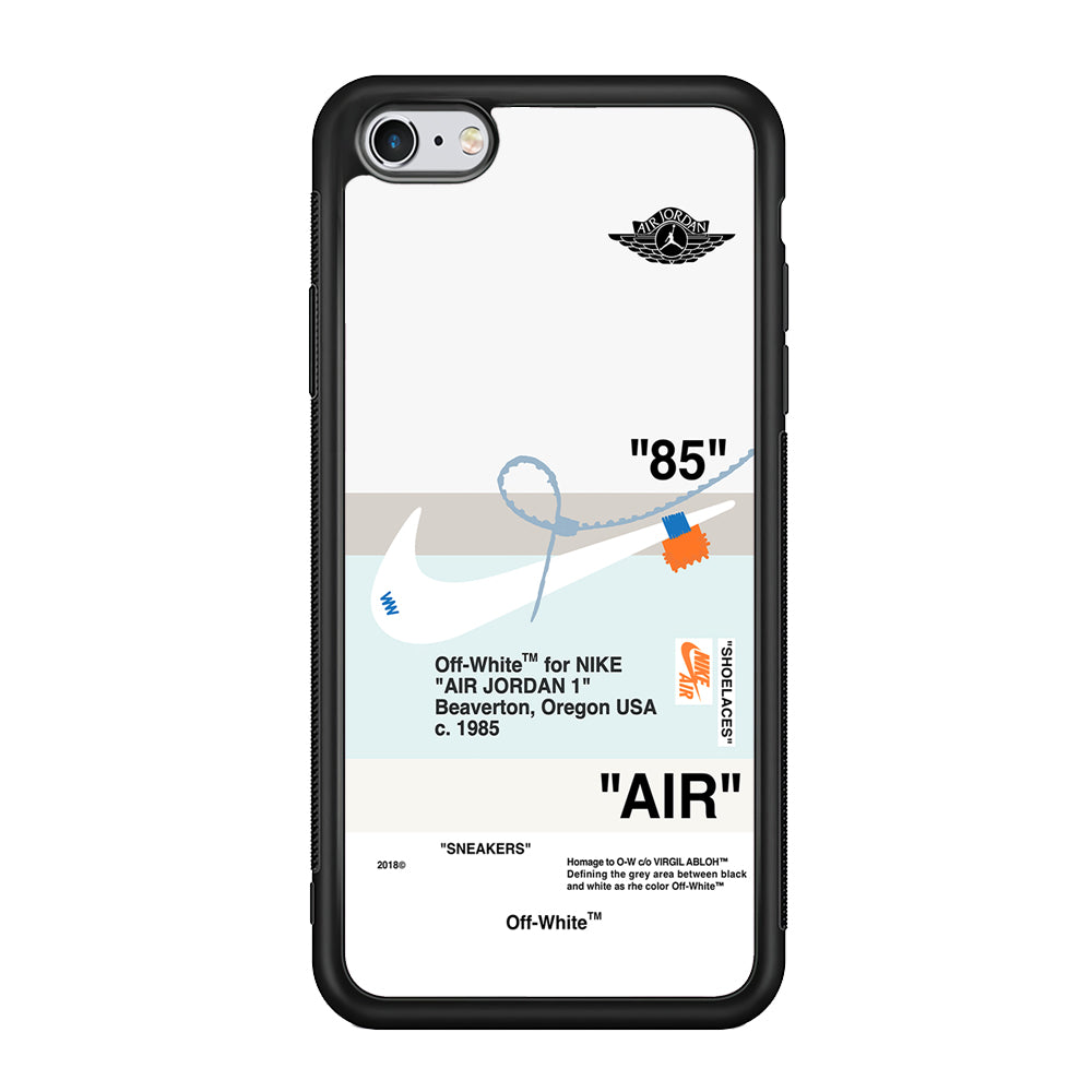 Nike X Air Jordan White iPhone 6 Plus | 6s Plus Case-Mobile Phone Case-Rubber Black (2D Case)-Altracase