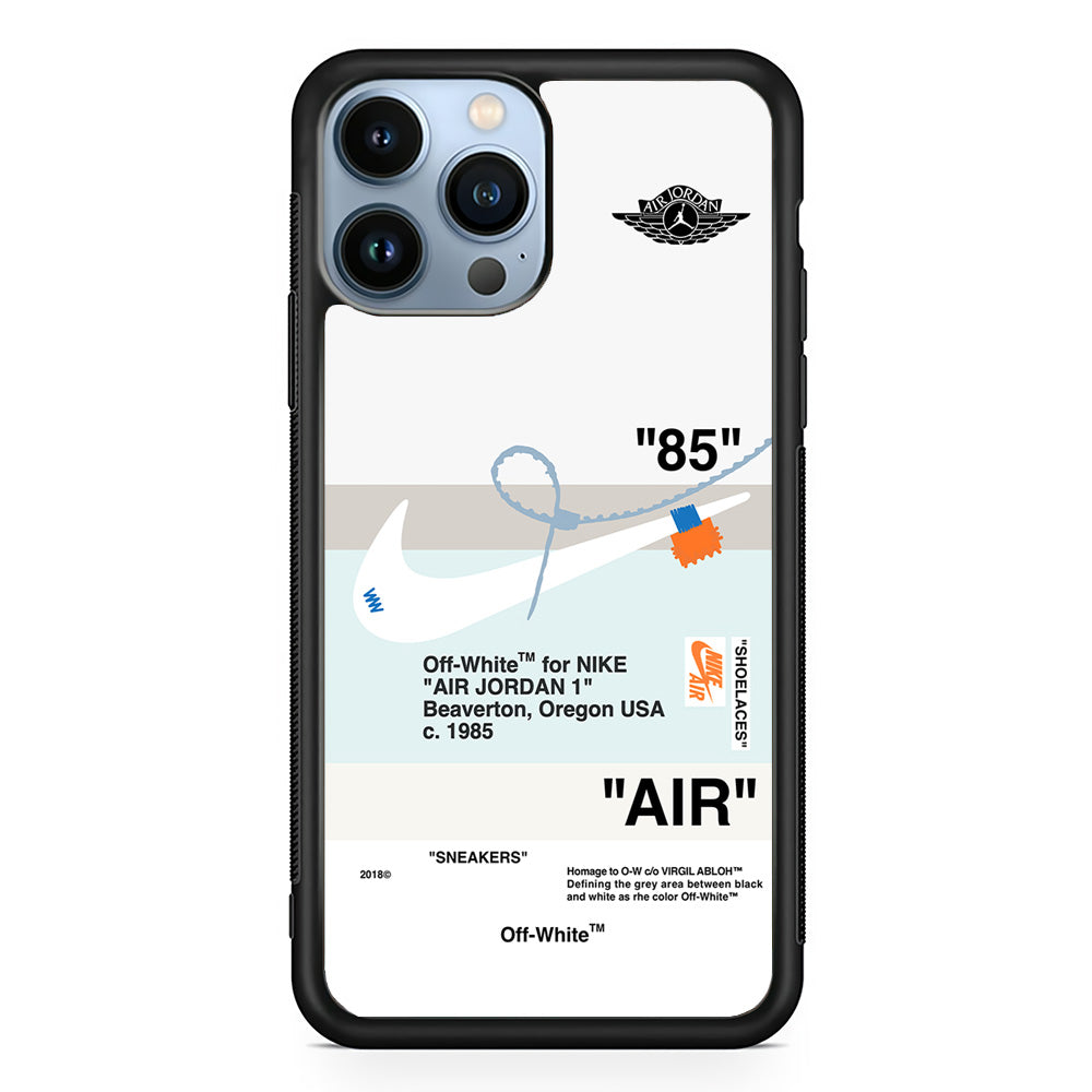 Nike X Air Jordan White iPhone 15 Pro Max Case-Mobile Phone Case-Rubber Black (2D Case)-Altracase