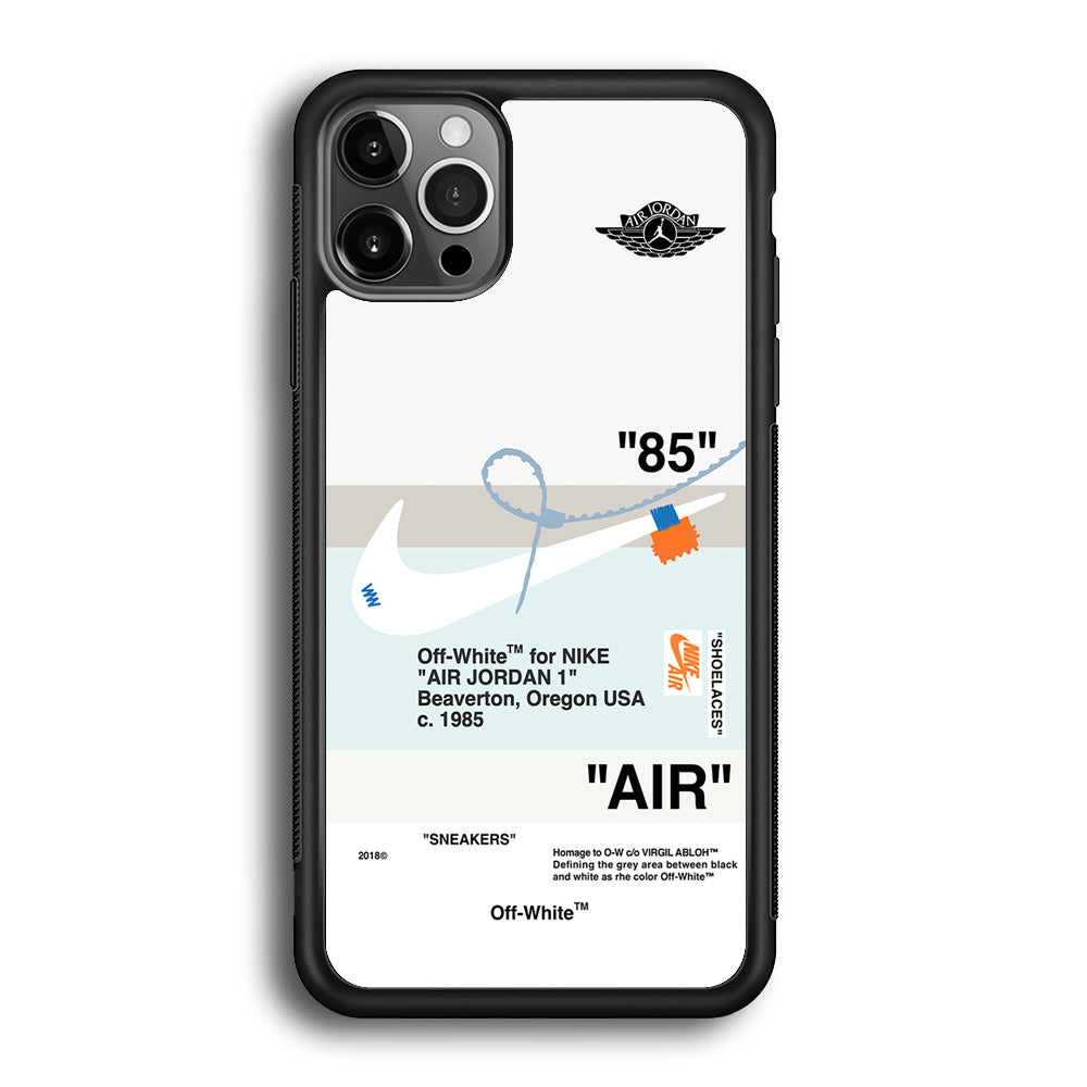Nike X Air Jordan White iPhone 12 Pro Case-Mobile Phone Case-Rubber Black (2D Case)-Altracase