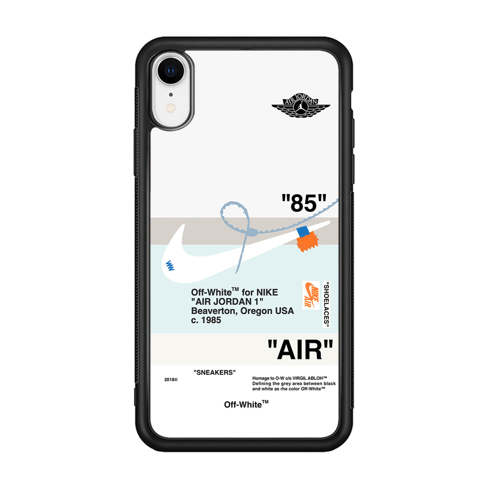 Nike X Air Jordan White iPhone XR Case-Mobile Phone Case-Rubber Black (2D Case)-Altracase