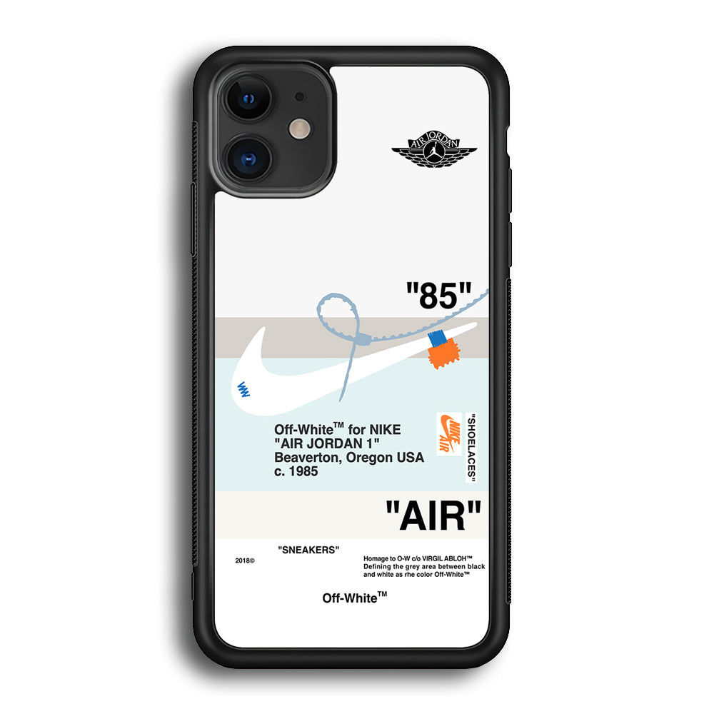 Nike X Air Jordan White iPhone 11 Case-Mobile Phone Case-Rubber Black (2D Case)-Altracase