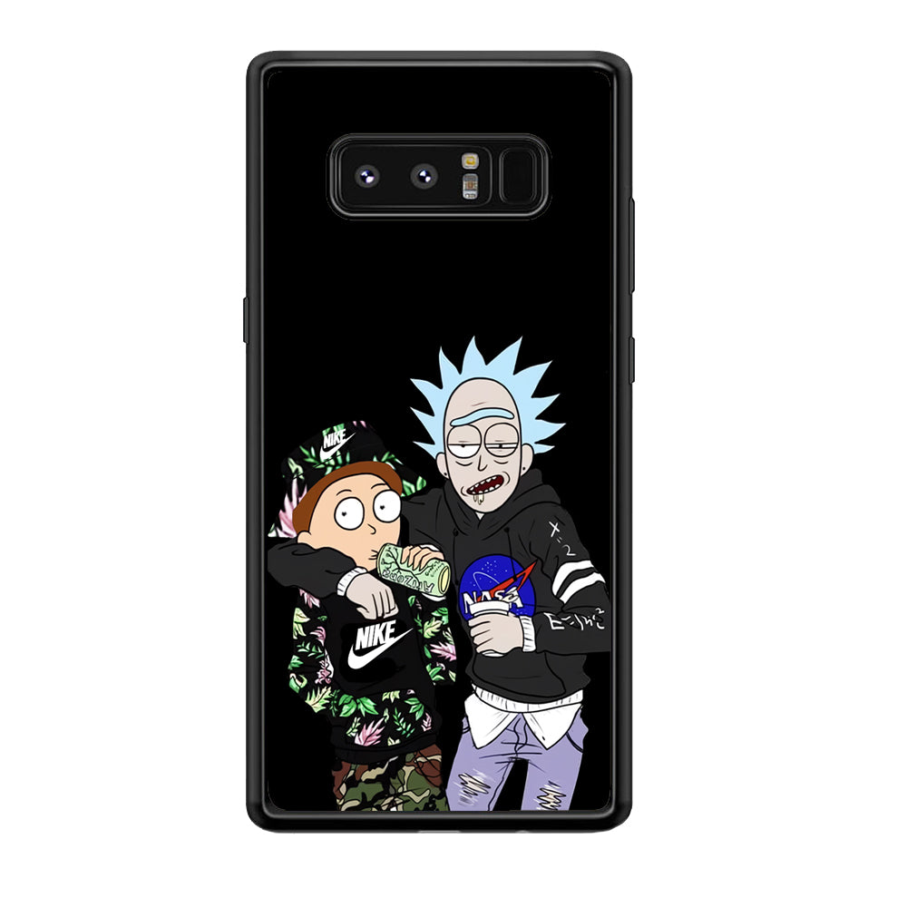 Nike X Nasa Rick and Morty Samsung Galaxy Note 8 Case-Mobile Phone Case-Rubber Black (2D Case)-Altracase