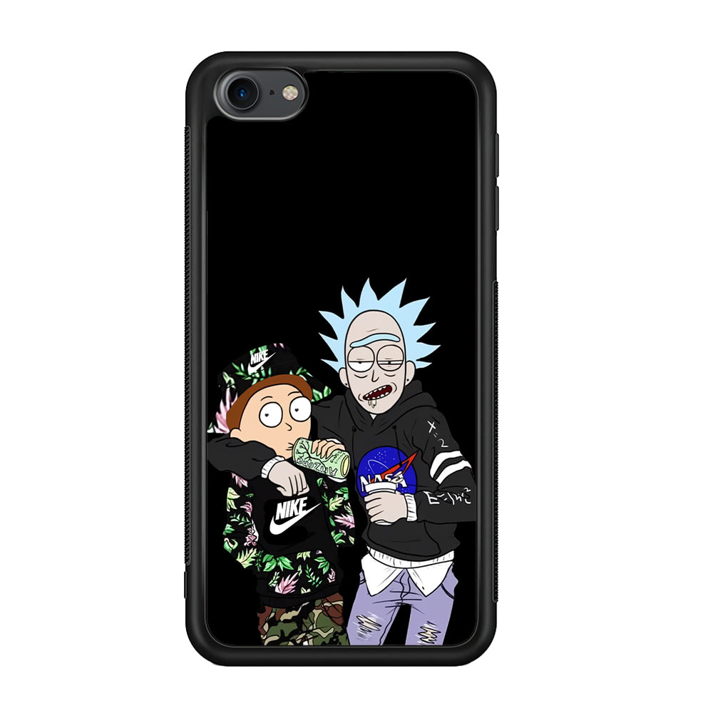 Nike X Nasa Rick and Morty iPod Touch 6 Case-Mobile Phone Case-Rubber Black (2D Case)-Altracase