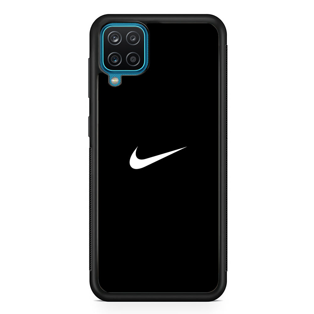 Nike Logo Black Simple Samsung Galaxy A12 Case-Mobile Phone Case-Rubber Black (2D Case)-Altracase