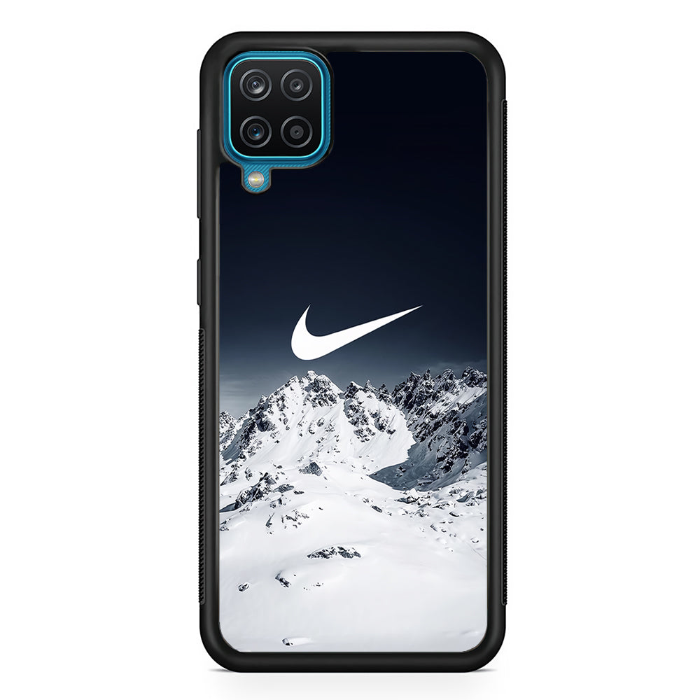 Nike Winter Mount Samsung Galaxy A12 Case-Mobile Phone Case-Rubber Black (2D Case)-Altracase