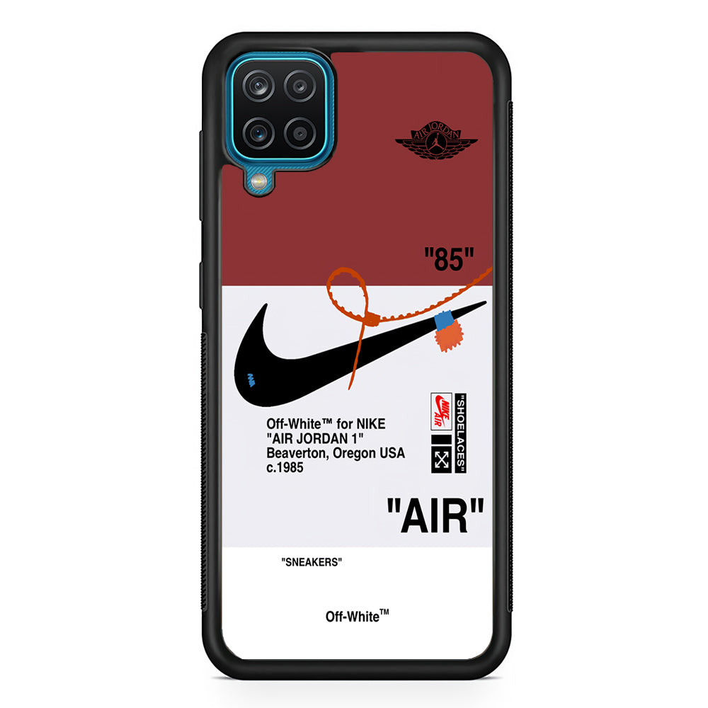 Nike X Air Jordan Red Samsung Galaxy A12 Case-Mobile Phone Case-Rubber Black (2D Case)-Altracase