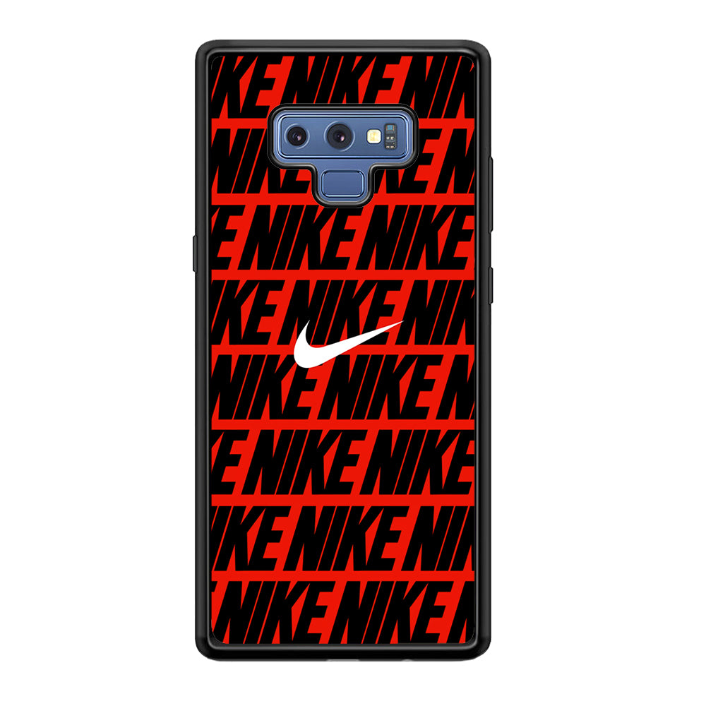 Nike in Red Samsung Galaxy Note 9 Case-Mobile Phone Case-Rubber Black (2D Case)-Altracase